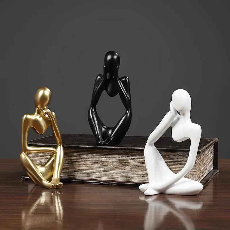 Mente Sculptuur | Abstracte Denker, Duurzaam Hars