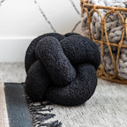 Bela Knot Cushion | Soft Bouclé Texture, 30 cm Diameter