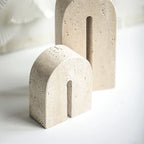 Bela Small Decorative Arch | Natural Travertine Stone, Minimalist Design