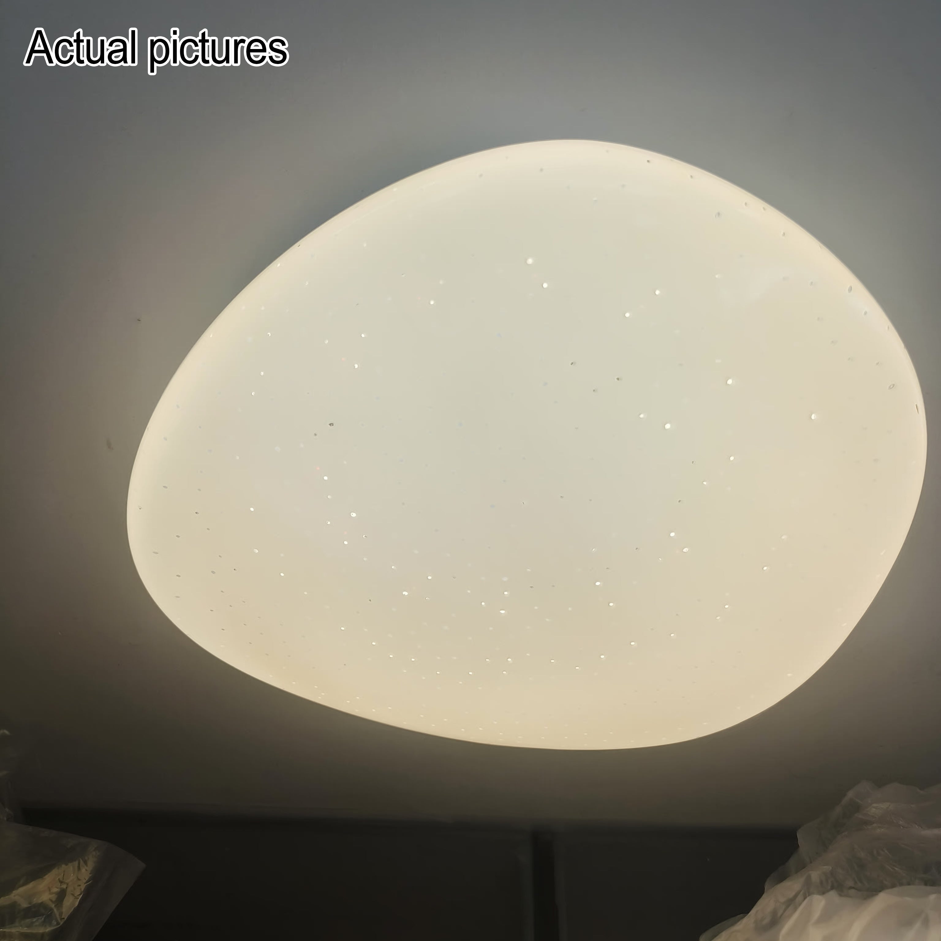 Contemporary Pebble Stone Starburst LED Flush Mount Ceiling Light