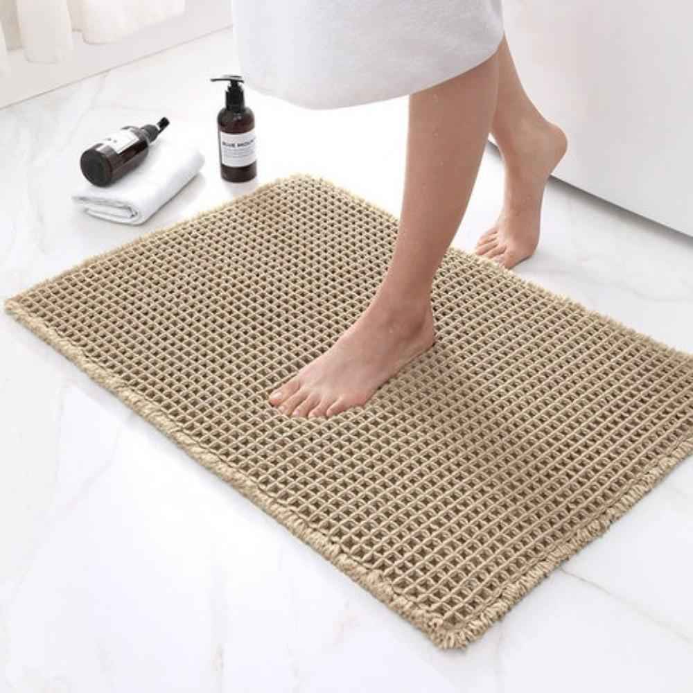 AquaLux Bath Mat | Waffle Texture, Superior Absorption