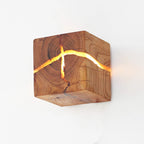 Bela Wall Light | Hand-Carved Solid Wood, Warm Ambient Glow