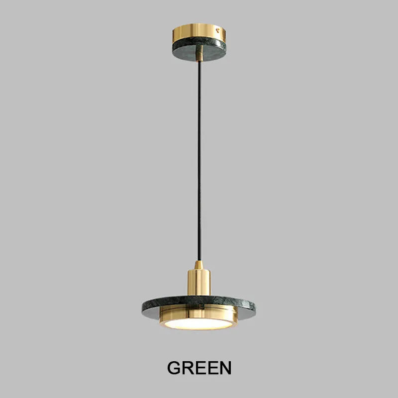 Bello Pendant Light | Marble & Iron, Adjustable Height