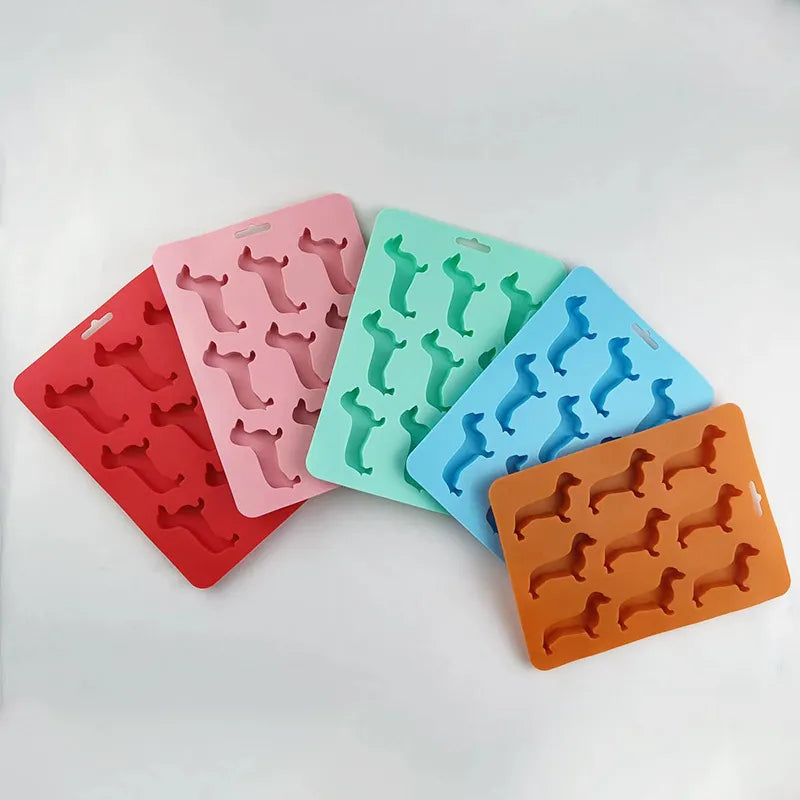 Doxie Ice Mold | Flexible Silicone, Dachshund Design