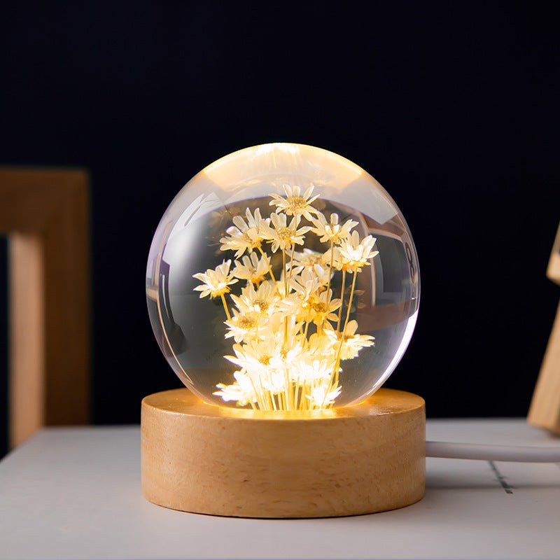 Bela 3D Bloemenlamp | Hoogwaardige Hars, Warm Sfeerlicht