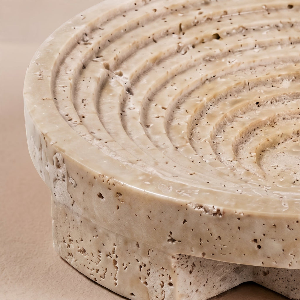 Bello Stepped Bowl Tray | 100% Authentic Travertine Marble