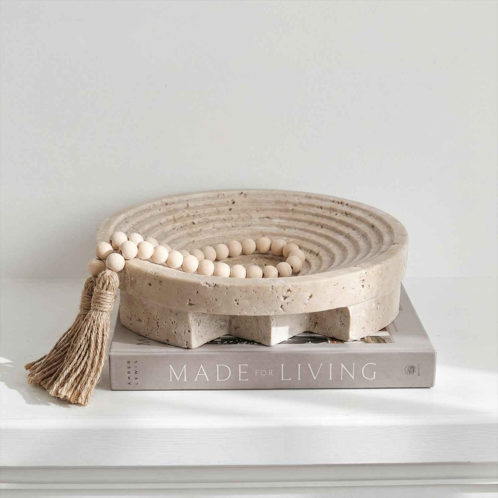 Bello Stepped Bowl Tray | 100% Authentic Travertine Marble
