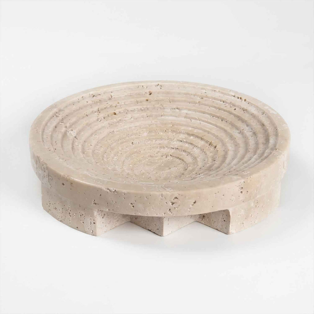Bello Stepped Bowl Tray | 100% Authentic Travertine Marble