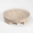 Bello Stepped Bowl Tray | 100% Authentic Travertine Marble