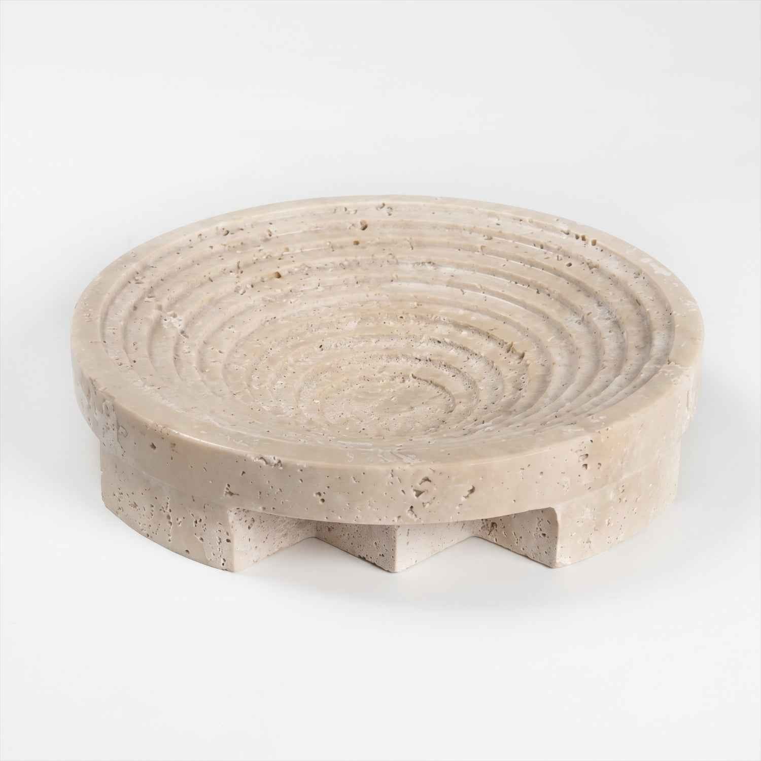 Bello Stepped Bowl Tray | 100% Authentic Travertine Marble