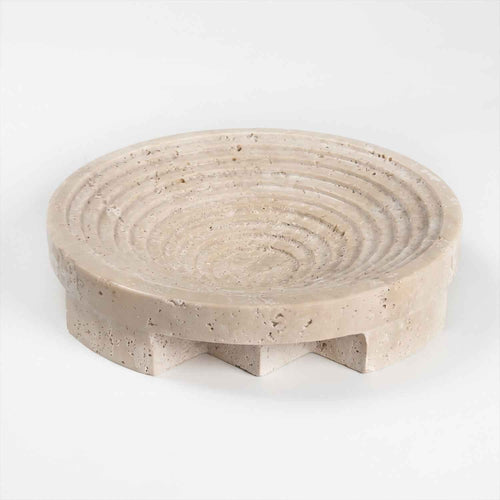 Bello Stepped Bowl Tray | 100% Authentic Travertine Marble