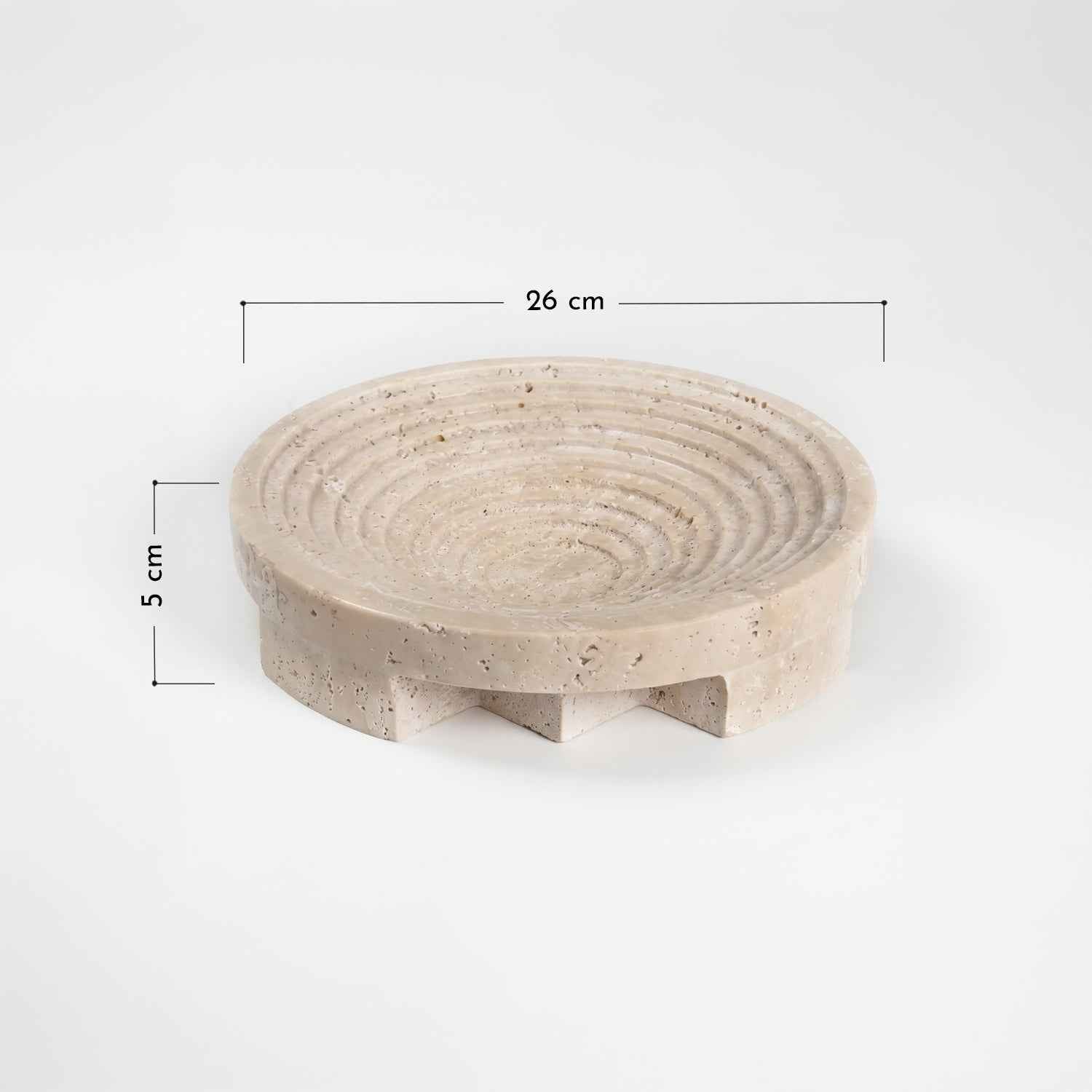 Bello Stepped Bowl Tray | 100% Authentic Travertine Marble