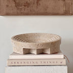 Bello Stepped Bowl Tray | 100% Authentic Travertine Marble