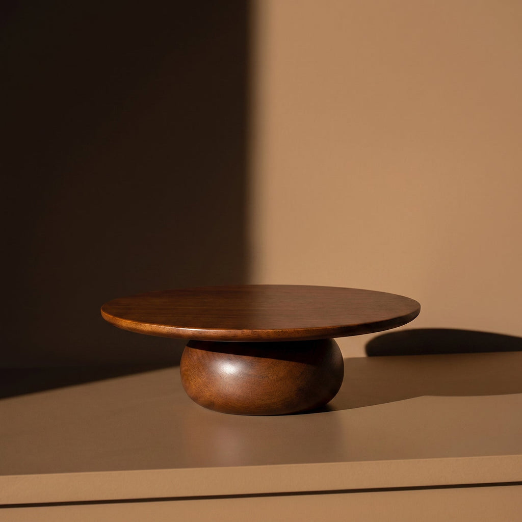 Aurelia Low Raised Tray | Solid Acacia Wood, Low-Profile Design