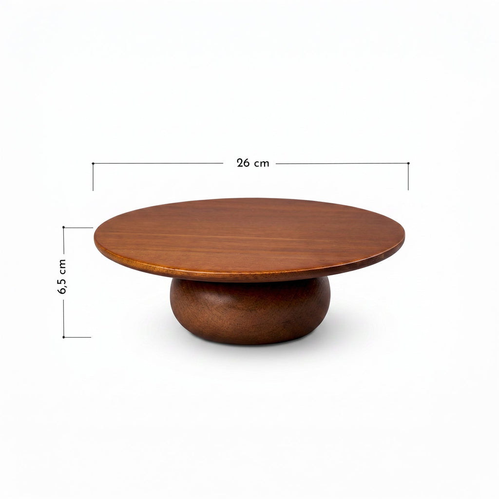 Aurelia Low Raised Tray | Solid Acacia Wood, Low-Profile Design