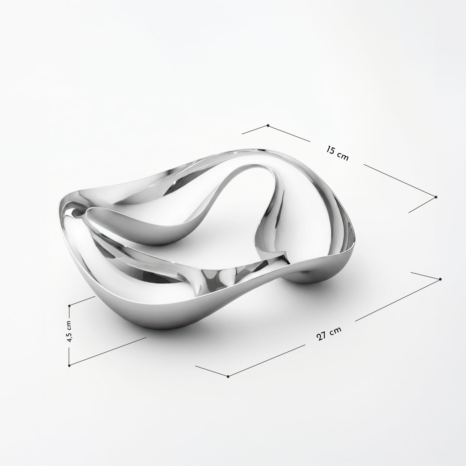 Luxe Infinity Tray | 304 Stainless Steel, Triple Compartment