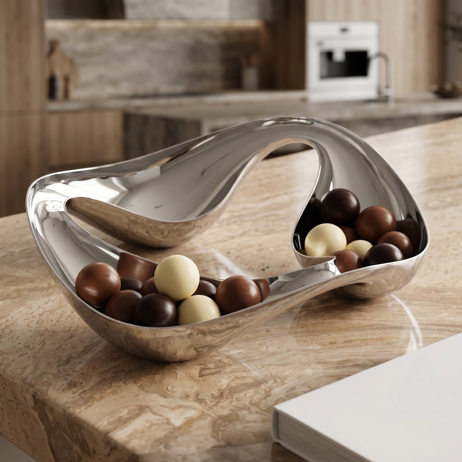 Luxe Infinity Tray | 304 Stainless Steel, Triple Compartment