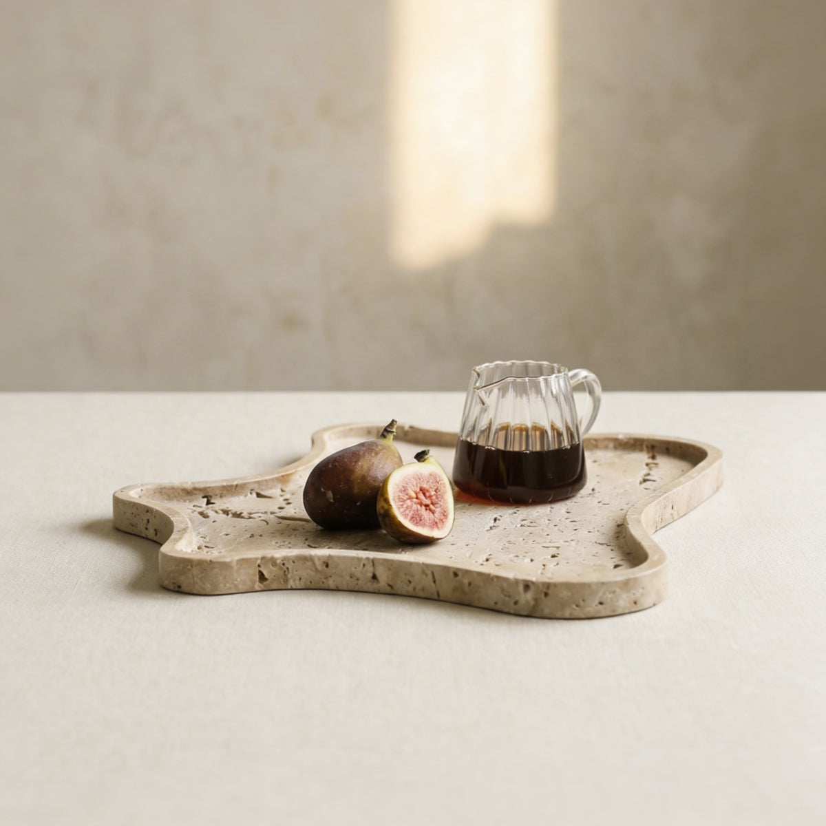 Bela Irregular Stone Tray | Handcrafted Natural Ochre Design