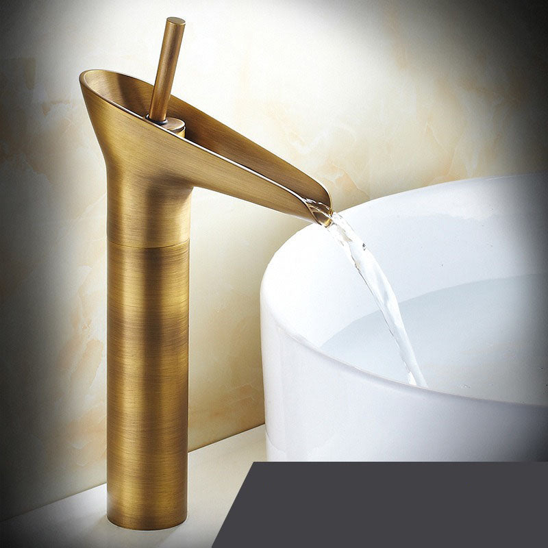 Mirelia - Single-lever Vintage Waterfall Faucet for Modern Washbasin
