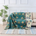 Reversible Scandinavian Bird Blanket | Blanket made from 100% Cotton