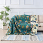 Reversible Scandinavian Bird Blanket | Blanket made from 100% Cotton