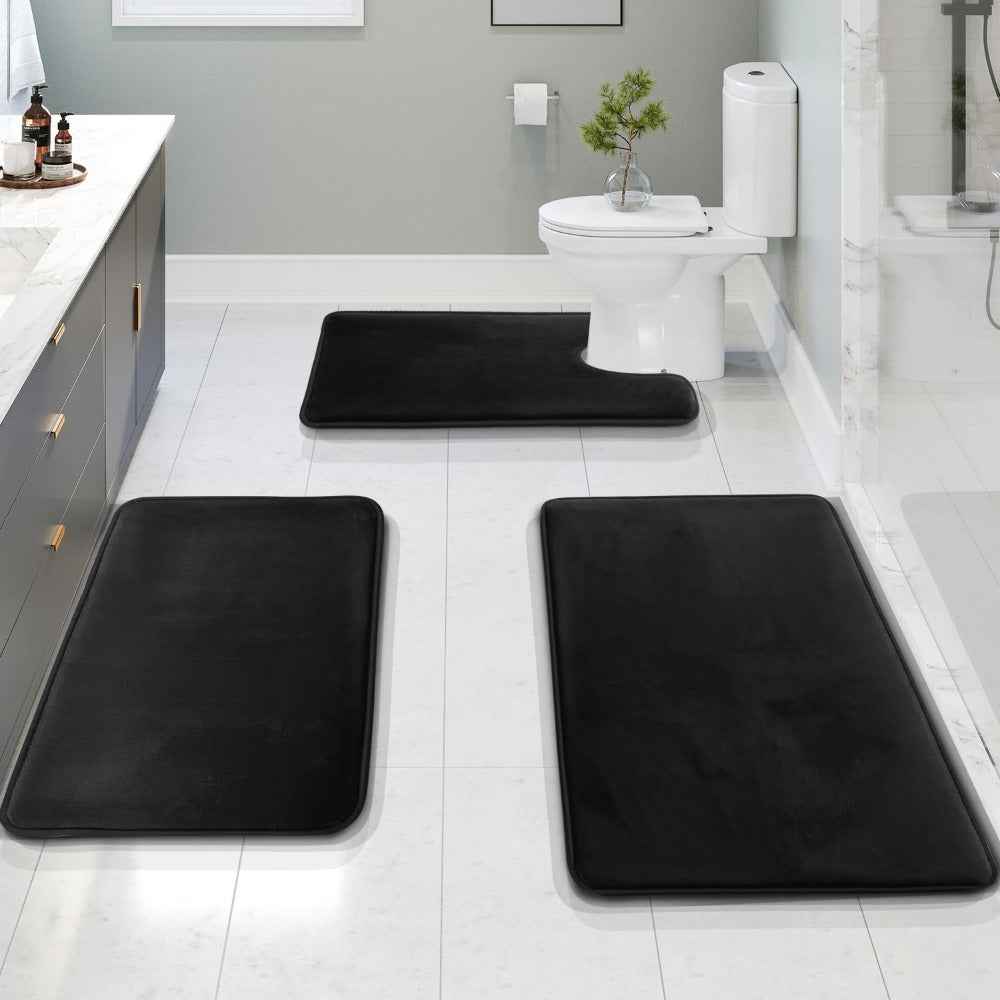 Milo Memory Foam Bath Mat Set | Antislip, Super Absorbent
