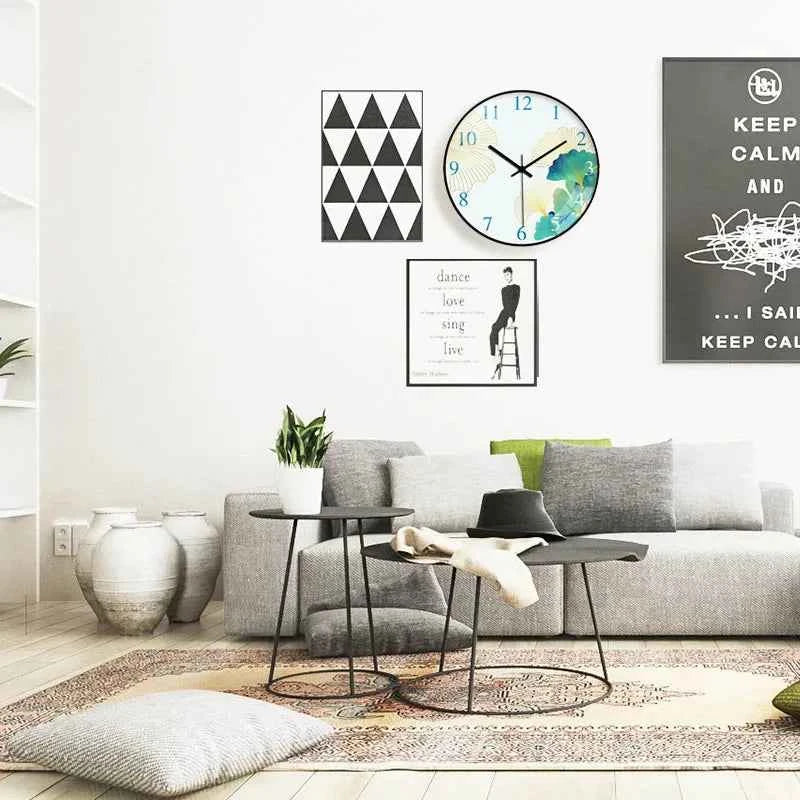 Fiora Wall Clock | Elegant Floral Design, Silent Quartz Mechanism