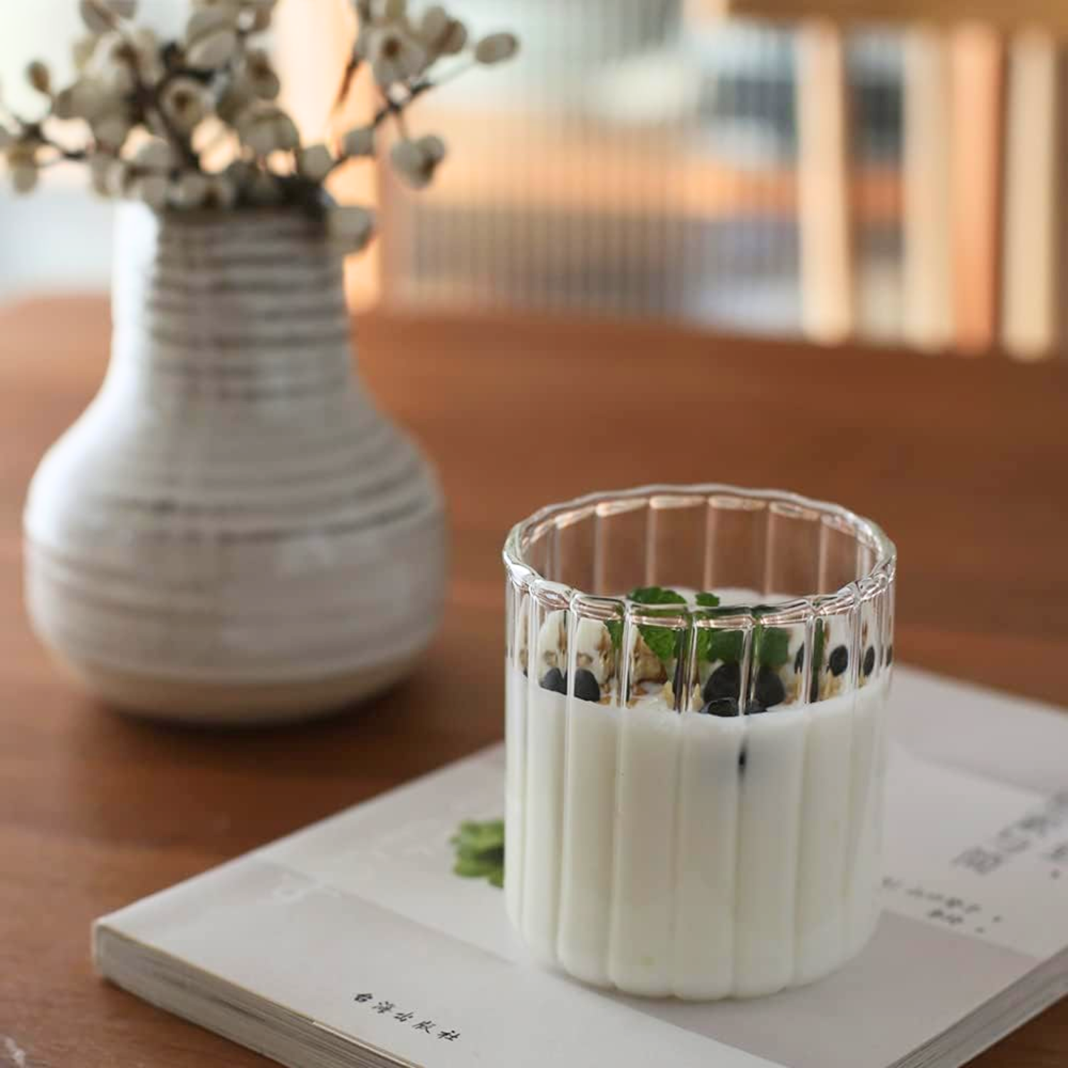 Bello Vertical Chic Glasses Set | Borosilicate, 180ml Capacity