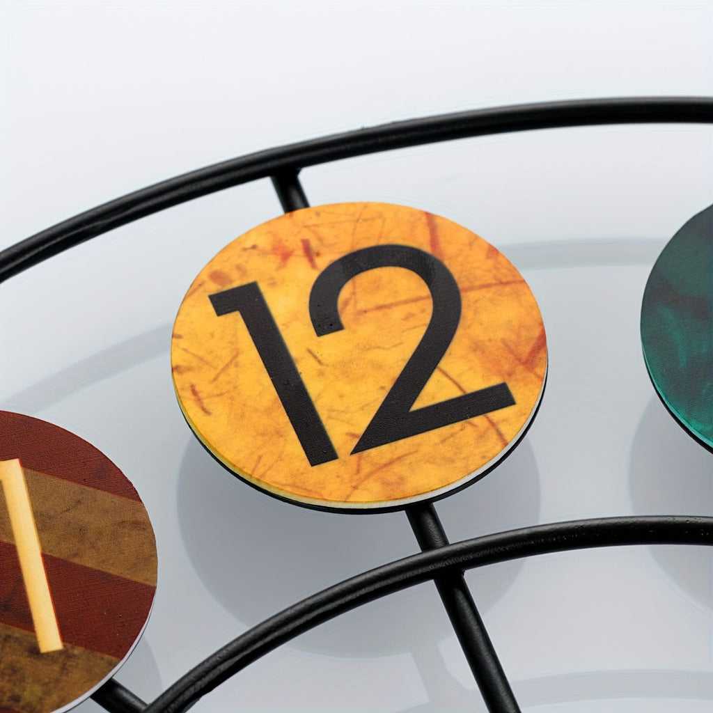 Bello Wall Clock | Retro Iron Design, Silent Quartz Movement