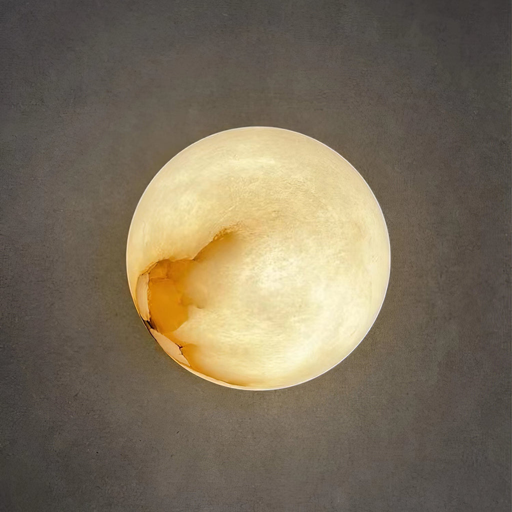 Japandi Marble Orb Wall Sconce LED 1-Light