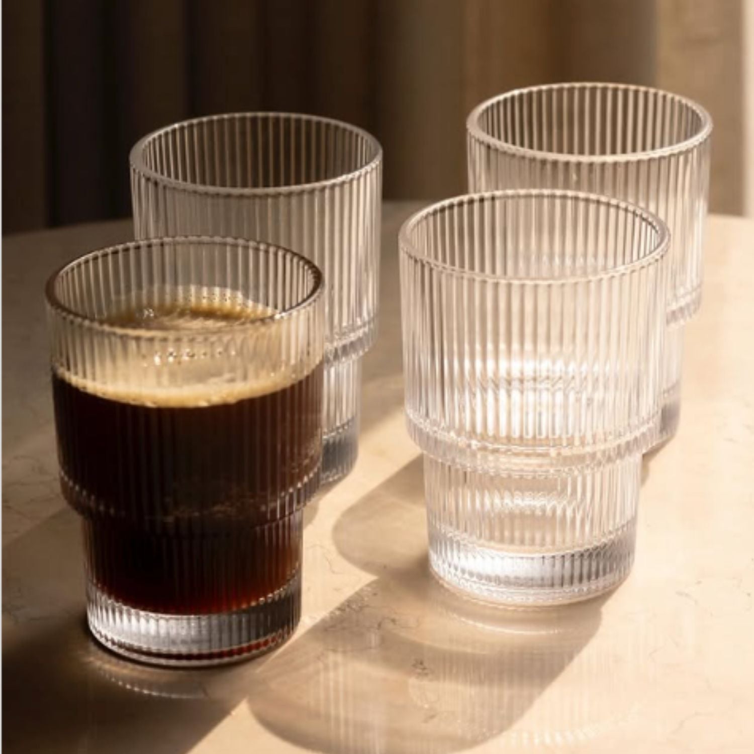Brio Highball Glasses Set | 180ml, European Design, Durable Glass