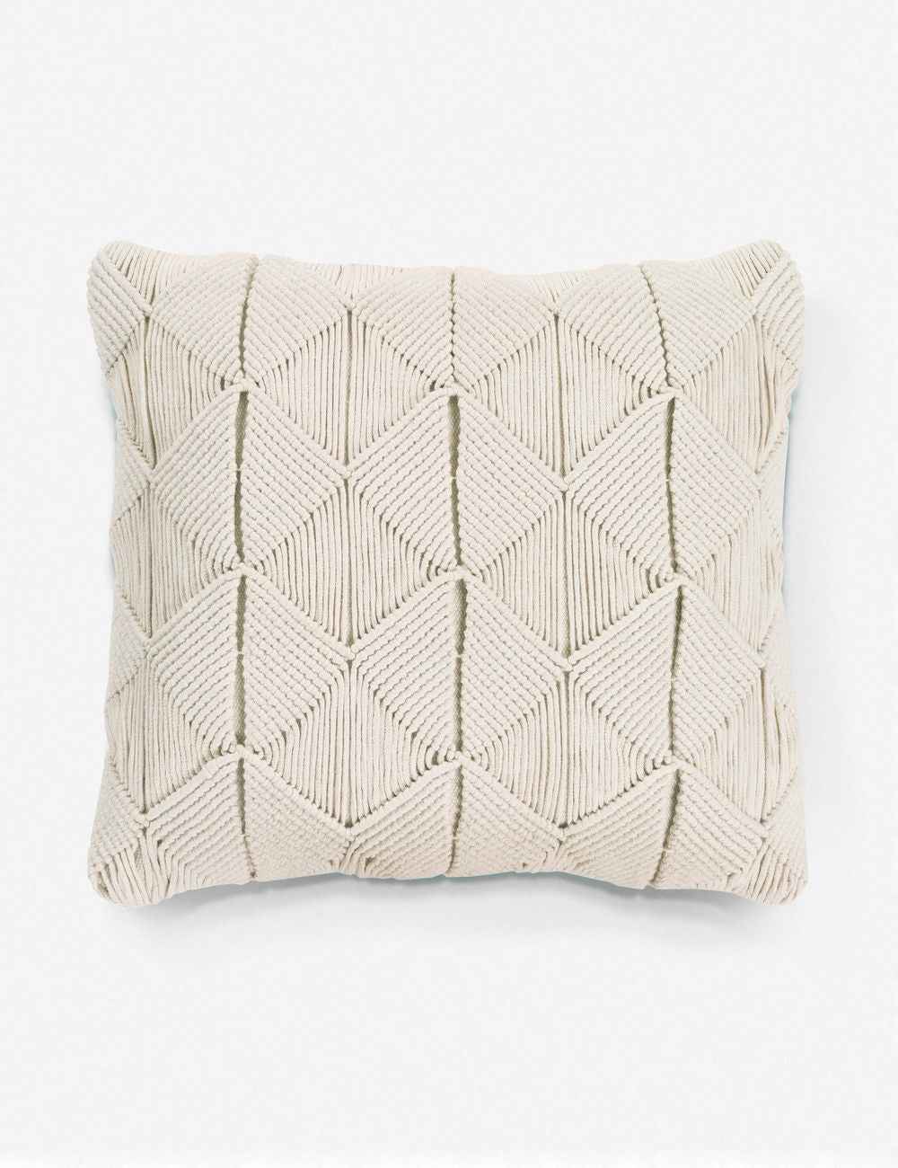 Cielo Accent Pillow | Woven Geometric Diamond Design