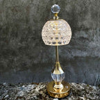 Cielo Crystal Touch Table Lamp | Rechargeable LED, Polished Gold