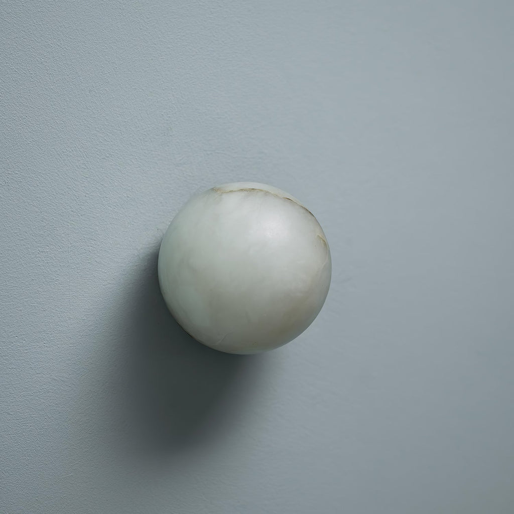 Japandi Marble Orb Wall Sconce LED 1-Light