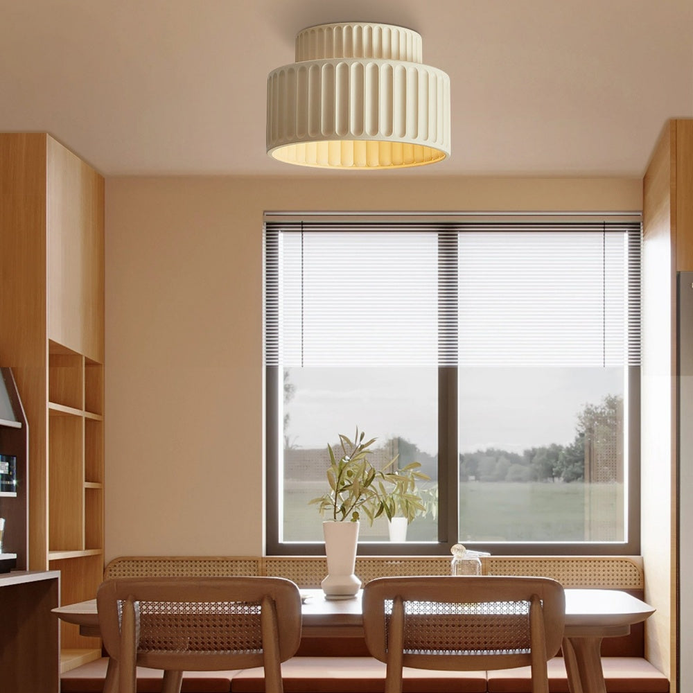 Bela Compacte Plafondlamp | Duurzaam Hars, Retro Ontwerp