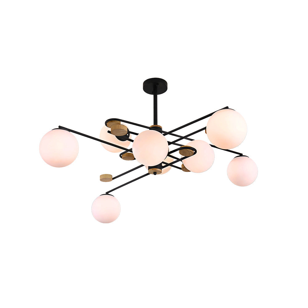 Fulesi Mid-Century Black 6-Light Chandelier