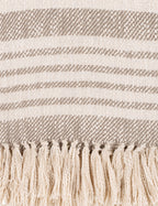 Elysian Throw Blanket | Two-Tone Stripe, Fringed Ends