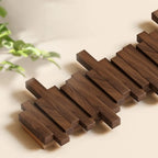Modura Modern Wooden Coat Rack with Foldable Magnetic Wall Hooks