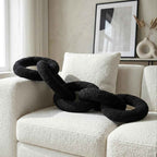 Bela Chain Cushion | Soft Black Design, Modern Nordic Style