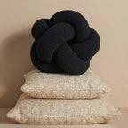 Bela Knot Cushion | Soft Bouclé Texture, 30 cm Diameter