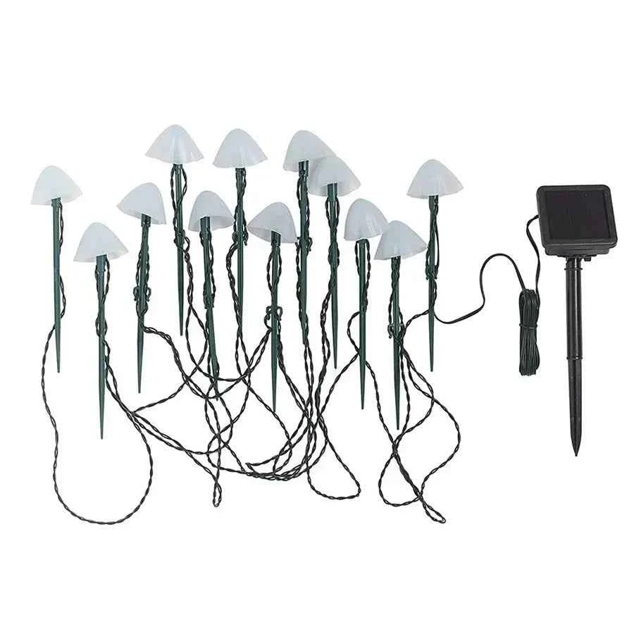 Bello Solar Tuinverlichting | 12 Paddenstoelen, Warmwit LED, IP65