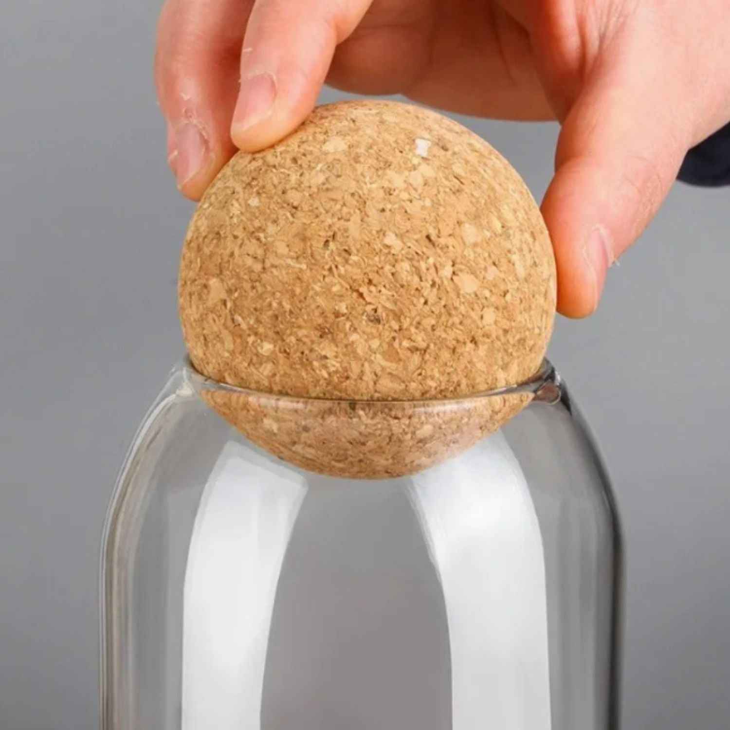 Bela Glass Container Set | Natural Cork Lids, 3 Sizes
