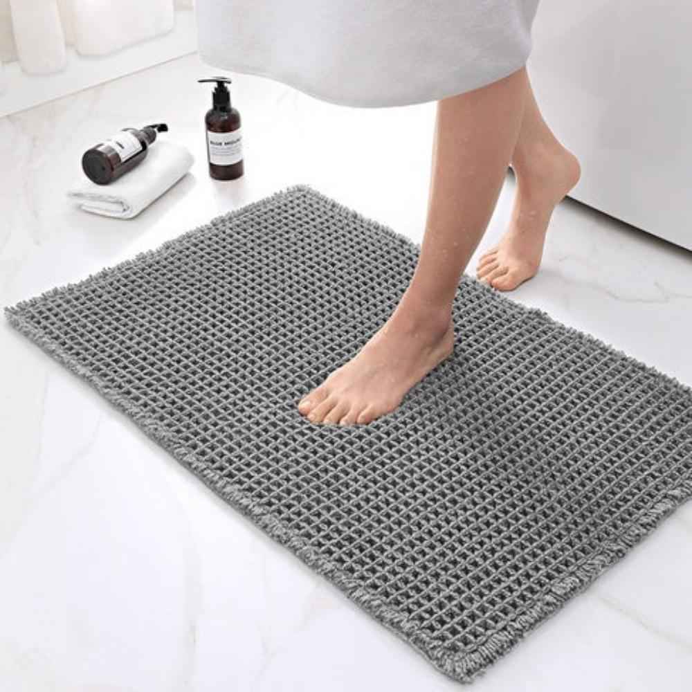 AquaLux Bath Mat | Waffle Texture, Superior Absorption