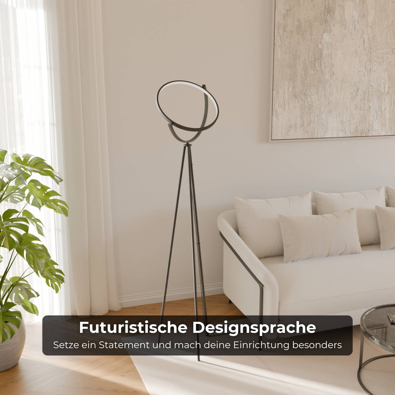 Dara Floor Lamp | 360° Rotatable Shade, Modern Design