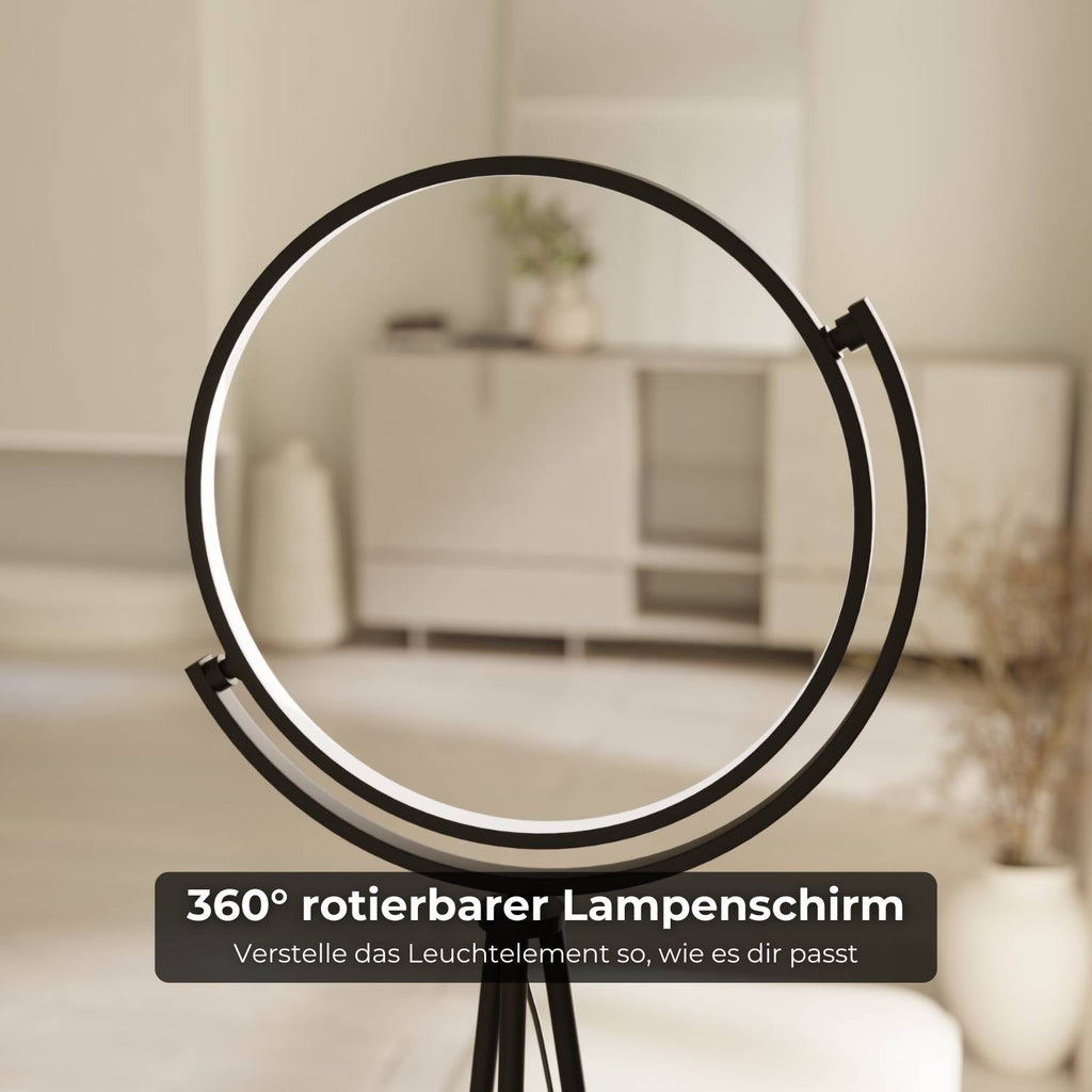 Dara Floor Lamp | 360° Rotatable Shade, Modern Design