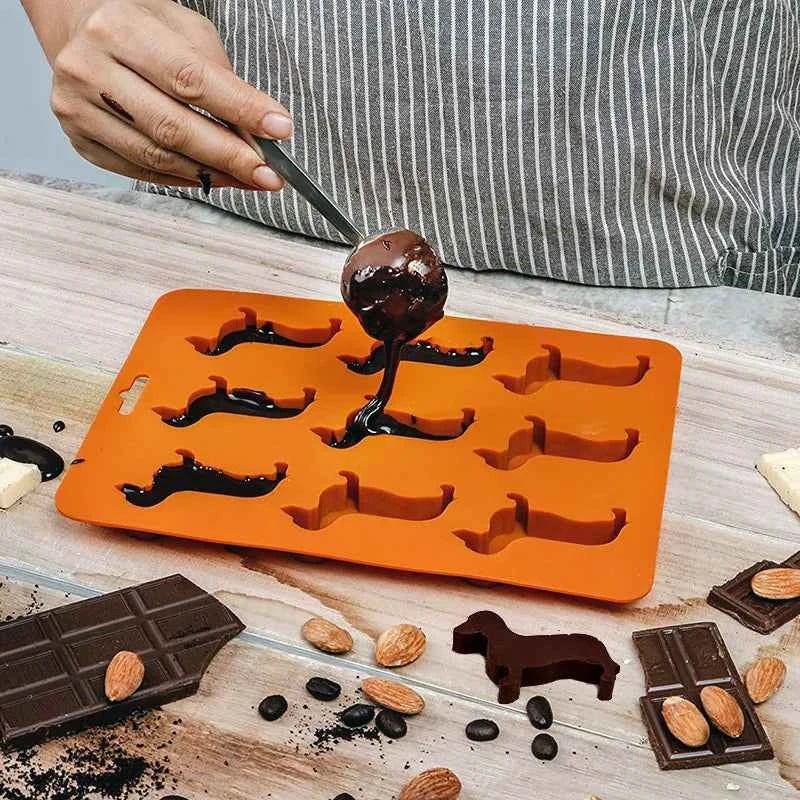 Doxie Ice Mold | Flexible Silicone, Dachshund Design