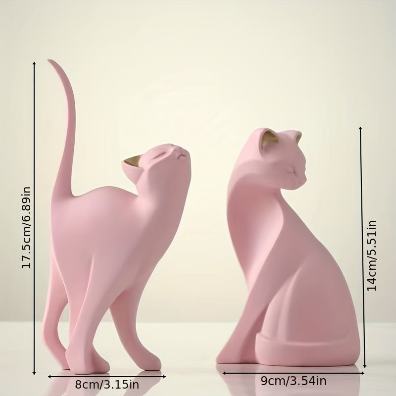 Dalia Handgeschilderd Kattenbeeld | Ambachtelijk Handwerk, Duurzaam Resin