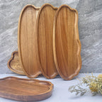 Bela Acacia Wood Tray | Irregular Design with Natural Grain
