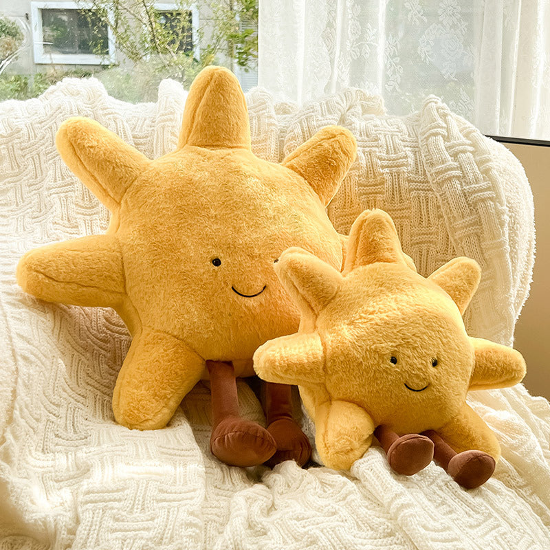 Sun and Moon Plush Pillow – Soft Velvet Cushion for Bedroom & Nursery Decor