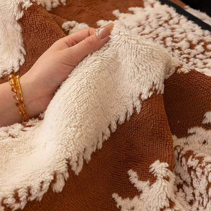 Sofa Cover Plush Polyester Non Slip Machine Washable